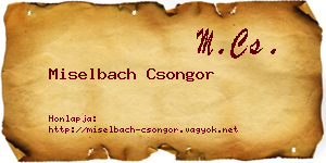 Miselbach Csongor névjegykártya